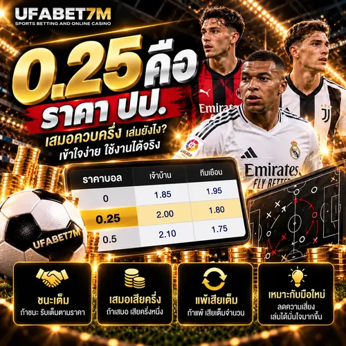 0.25 คือ ราคาเสมอควบครึ่ง