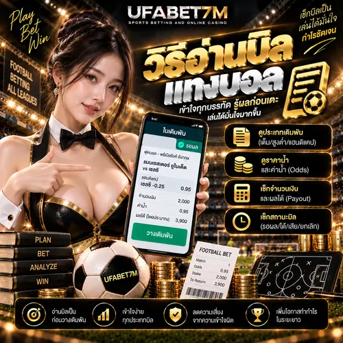 วิธีอ่านบิล แทงบอล เช็กราคา ค่าน้ำ